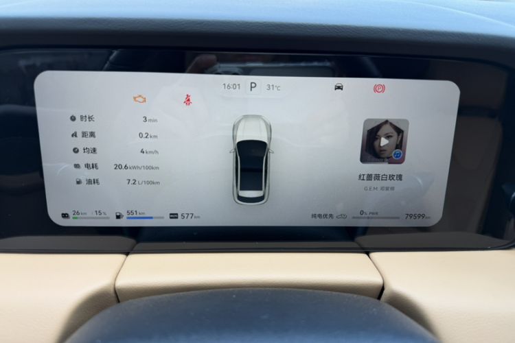 Used Hima AITO M5 2022 Extended-Range Four-Wheel Drive Ultimate Edition Odometer Close Up