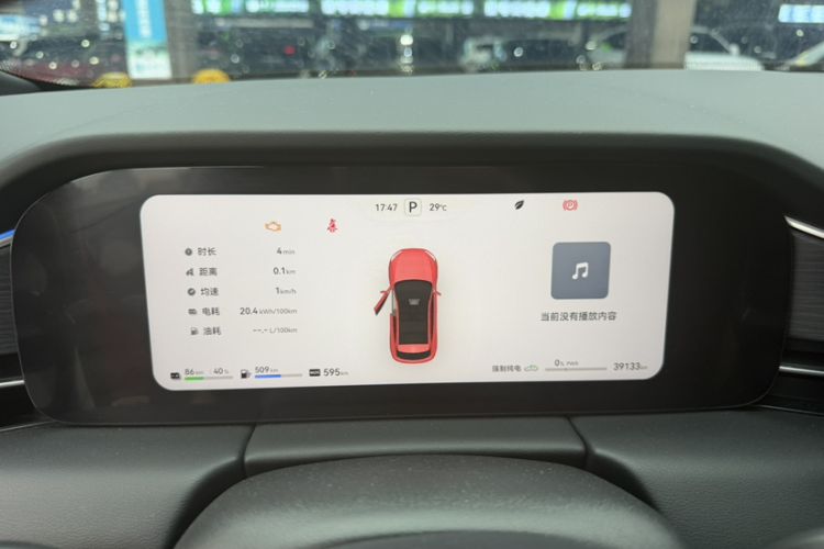 Used Hima AITO M5 2024 Extended-Range Max Rear-Wheel Drive Advanced Intelligent Driving Version Odometer Close Up