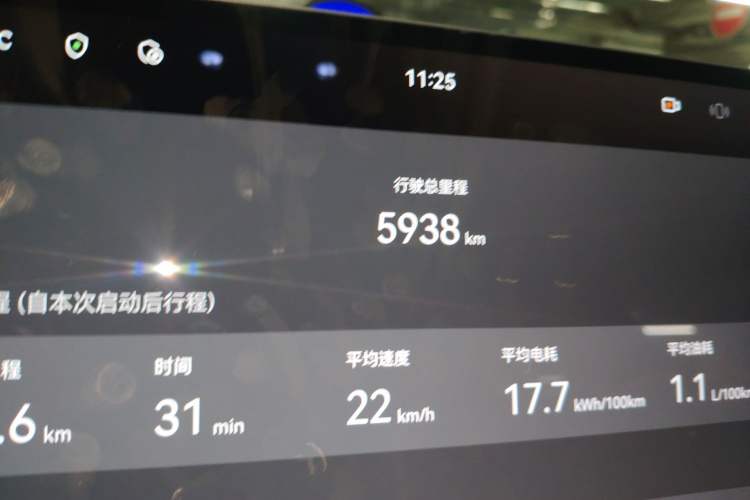 Used Hima AITO M5 2025 Extended-Range Ultra All-Wheel-Drive Version Odometer Close Up