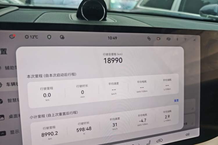 Used Hima AITO M8 2025 Extended-Range Max Version 37 kWh 5-Seater Odometer Close Up