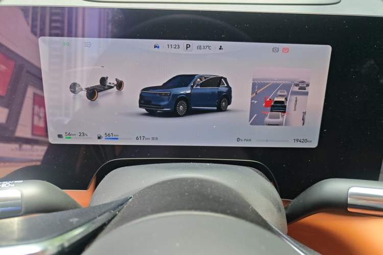 Used Hima AITO M8 2025 Extended-Range Max+ Version 53.4 kWh 5-Seater Edition Odometer Close Up