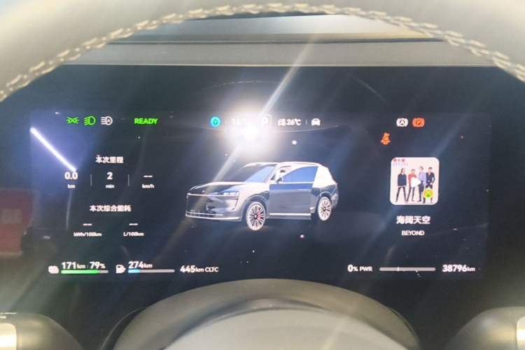 Used Hima AITO M9 2024 Range-Extended Ultra Version 42 kWh 6-Seater Model Instrument Cluster
