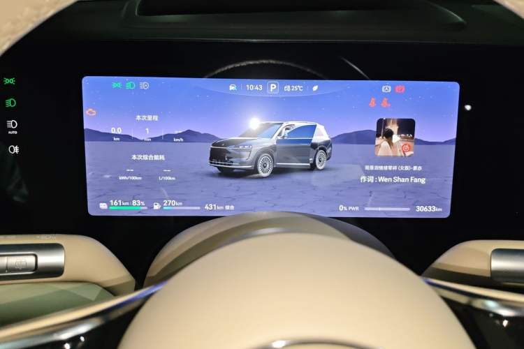 Used Hima AITO M9 2024 Range-Extended Ultra Version 42 kWh 6-Seater Model Instrument Cluster