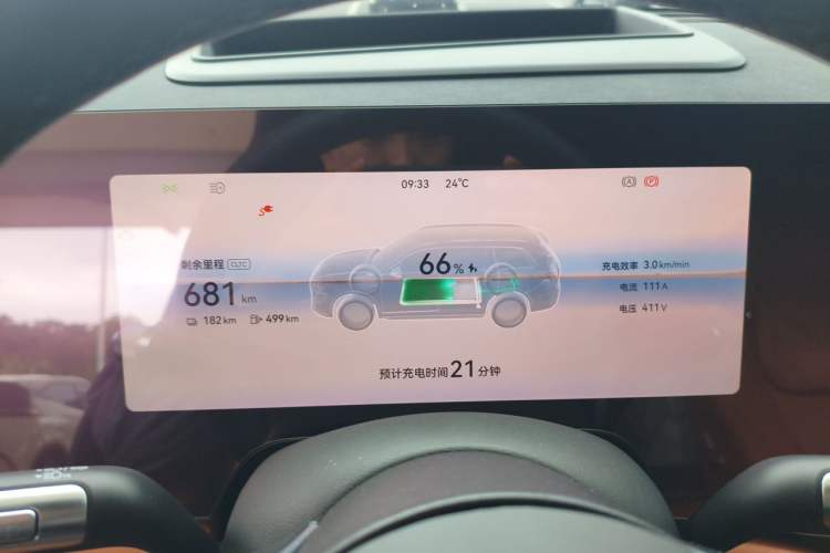 Used Hima AITO M9 2024 Range-Extended Ultra Version 52 kWh 6-Seater Model Instrument Cluster