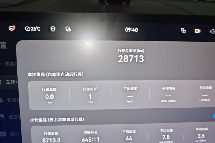 Used Hima AITO M9 2024 Range-Extended Ultra Version 42 kWh 6-Seater Model Instrument Cluster