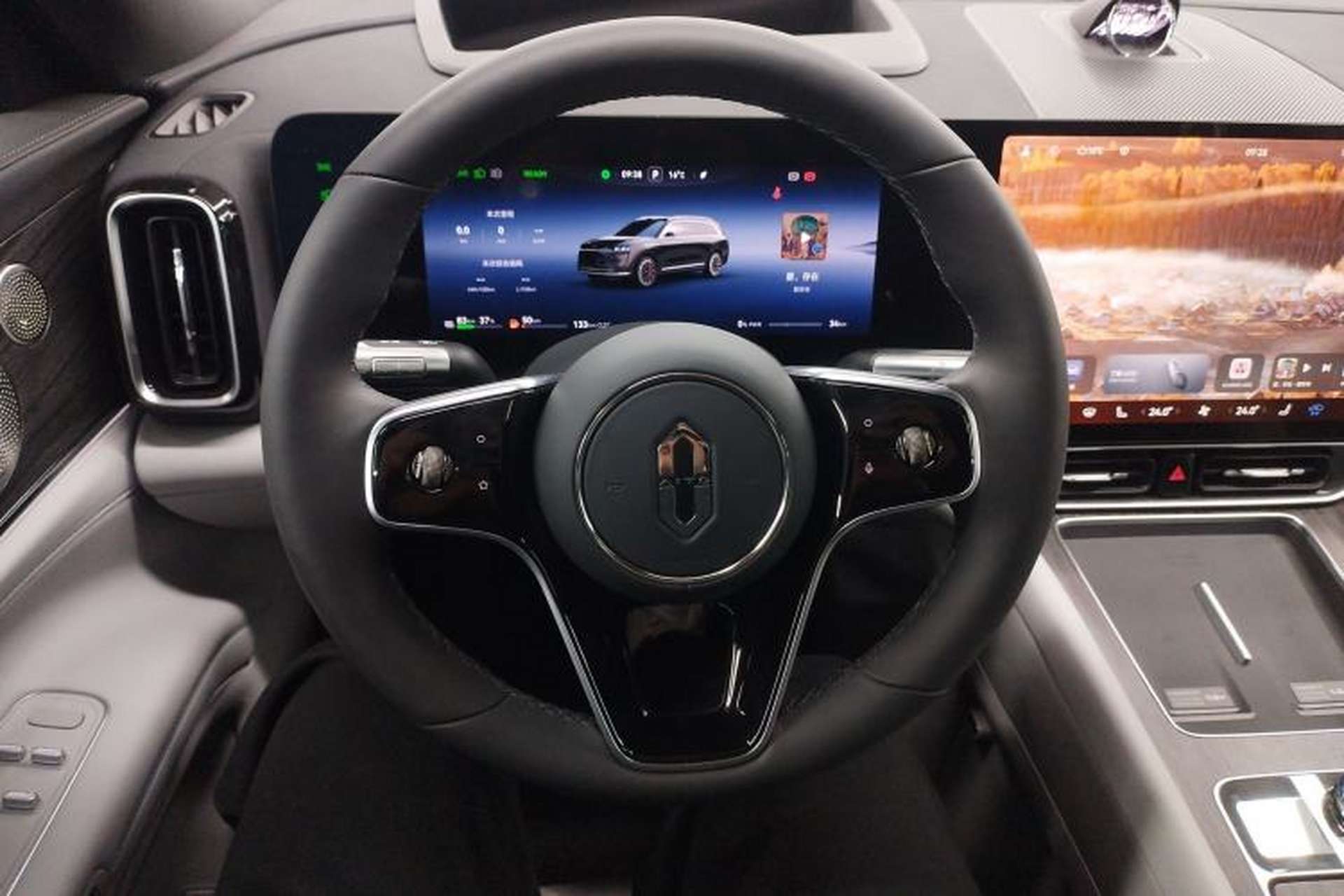 Used Hima AITO M9 2024 Range-Extended Ultra Version 42 kWh 6-Seater Model Steering Wheel