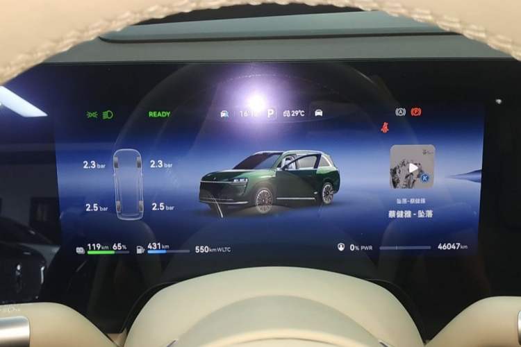 Used Hima AITO M9 2024 Range-Extended Max Edition 42 kWh 6-Seater Version Odometer Close Up