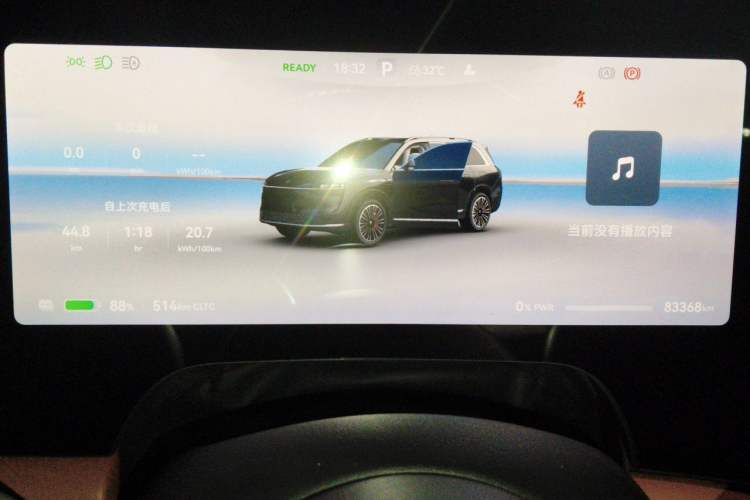Used Hima AITO M9 2024 All-Electric Ultra Version 100 kWh 6-Seater Model Odometer Close Up