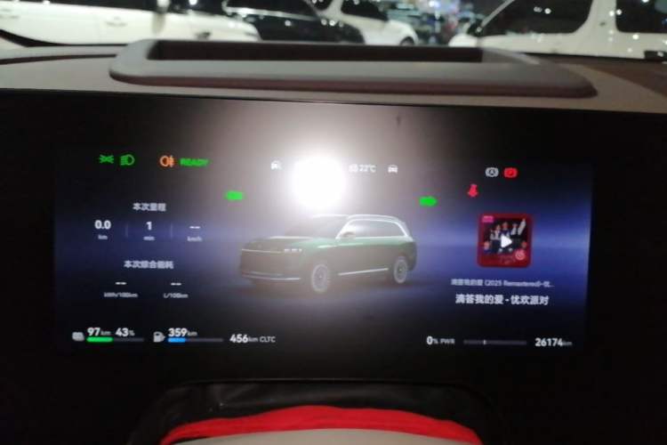 Used Hima AITO M9 2024 Range-Extended Ultra Version 42 kWh 6-Seater Model Instrument Cluster