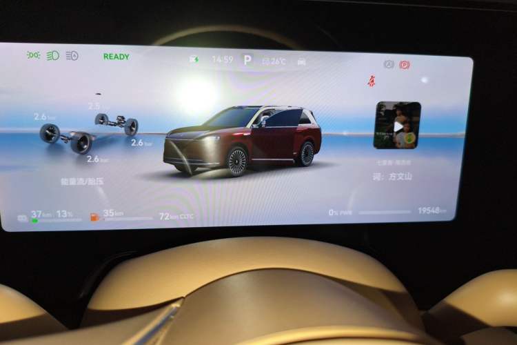 Used Hima AITO M9 2025 Extended-Range Max Version 52 kWh 5-Seater Edition Odometer Close Up