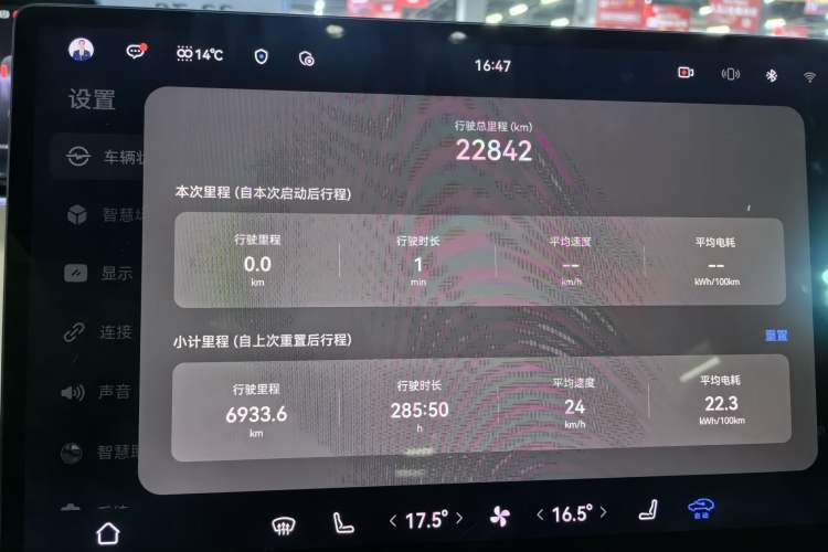 Used Hima Luxeed R7 2024 All-Electric 736 km Ultra Odometer Close Up