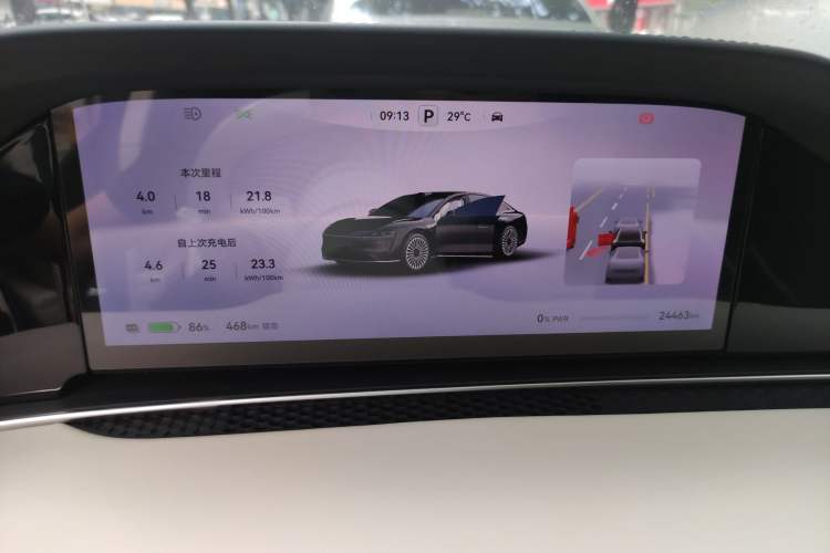 Used Hima Stelato S9 2024 All-Electric Ultra Four-Wheel-Drive Flagship Edition Odometer Close Up