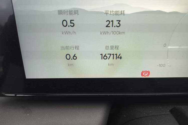 Used HiPhi X 2022 Zhiyuan 6-Seat Long-Range Version Odometer Close Up