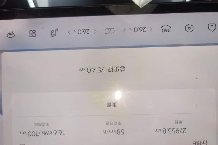 Used HiPhi Y 2023 810 km Long-Range Version Odometer Close Up