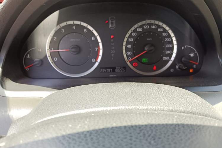 Used Honda Accord 2008 2.0L EX Odometer Close Up