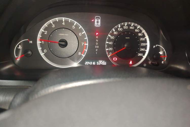 Used Honda Accord 2008 2.0L EX Odometer Close Up