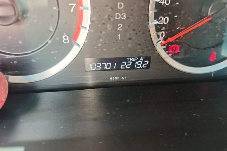 Used Honda Accord 2010 2.4L LX Odometer Close Up