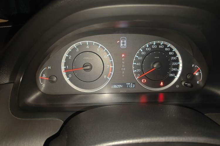 Used Honda Accord 2010 2.0L EX Odometer Close Up