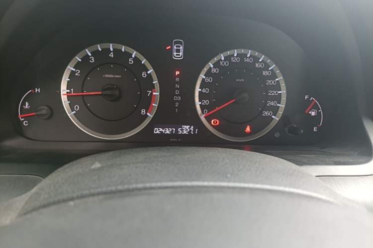 Used Honda Accord 2010 2.0L EX Odometer Close Up