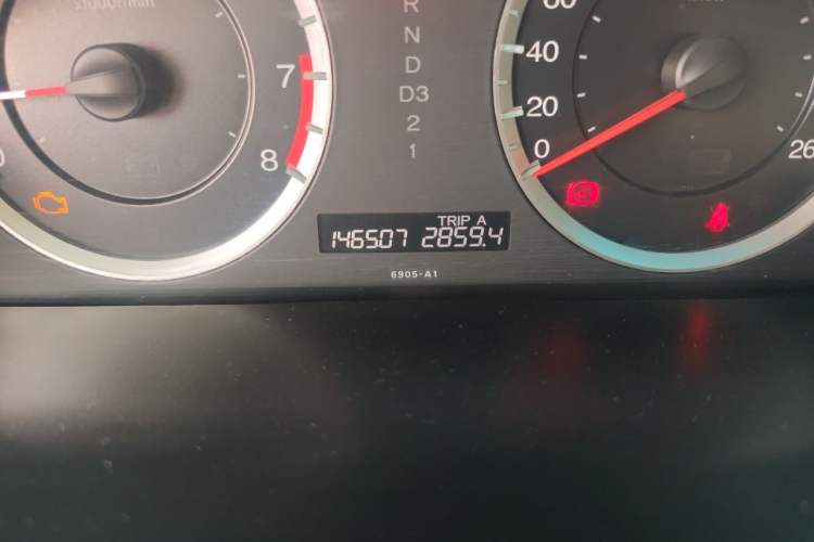 Used Honda Accord 2012 2.4L LX Odometer Close Up