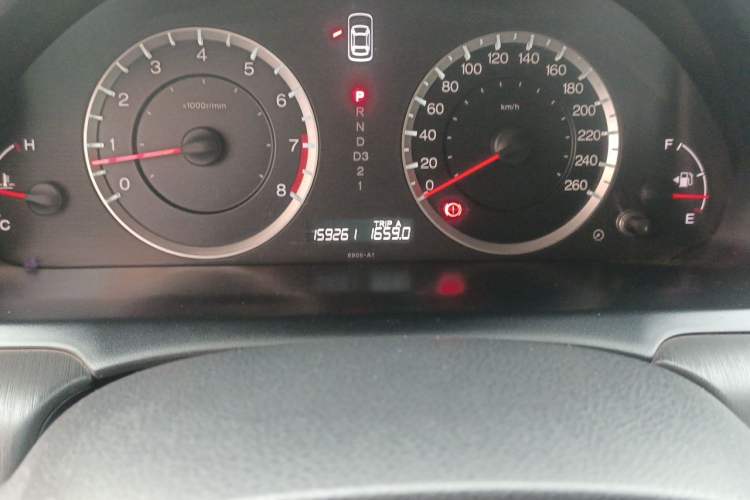 Used Honda Accord 2012 2.0L SE Odometer Close Up