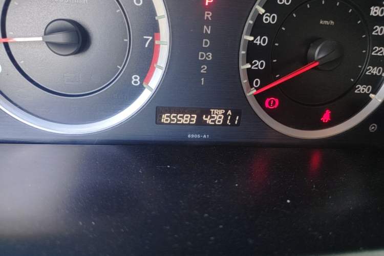 Used Honda Accord 2012 2.4L SE Odometer Close Up
