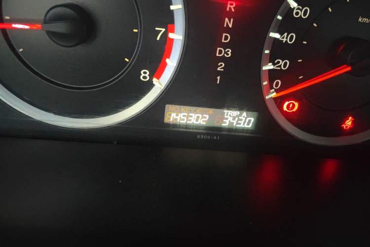 Used Honda Accord 2012 2.4L LX Odometer Close Up