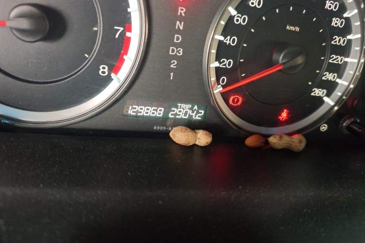 Used Honda Accord 2013 2.0L LX Odometer Close Up