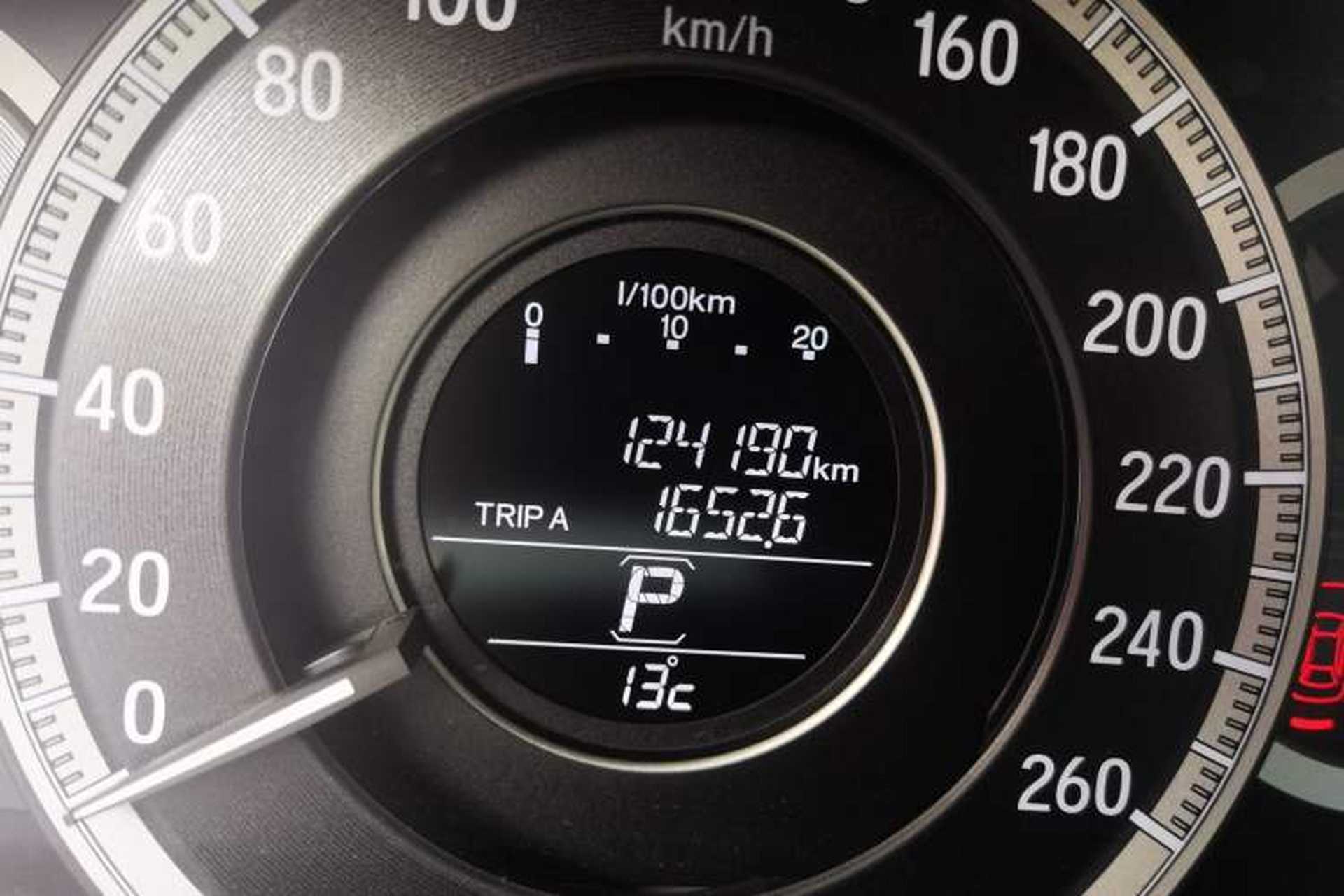 Used Honda Accord 2016 2.0L Elite Edition Odometer Close Up