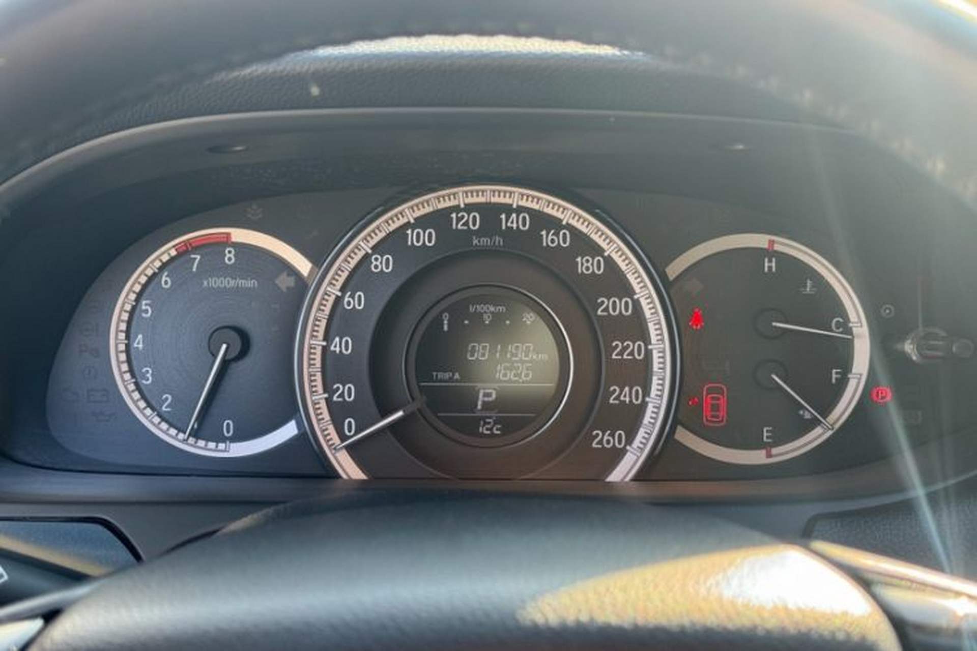 Used Honda Accord 2016 2.0L Elite Edition Odometer Close Up