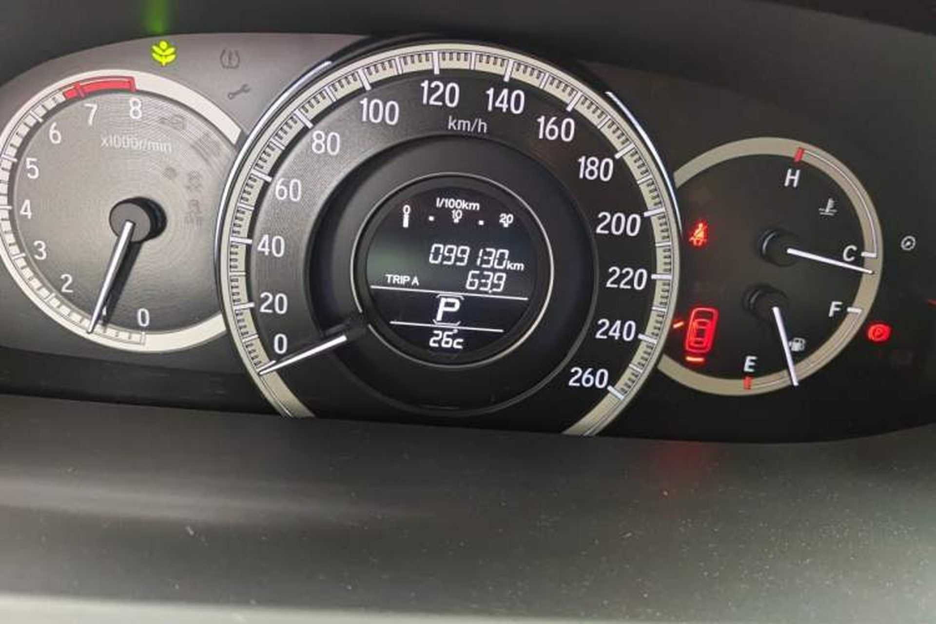 Used Honda Accord 2016 2.0L Elite Edition Odometer Close Up