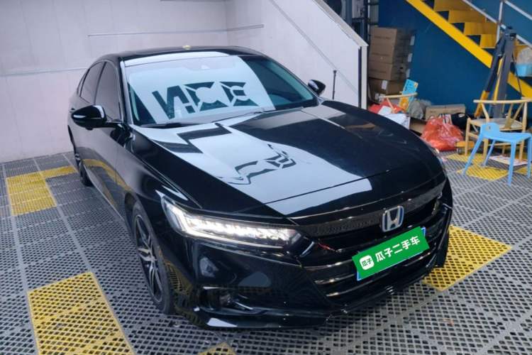 Used Honda Accord 2022 Xing·Hybrid 2.0L Phantom Night·Sharp Intelligence Edition Front Right 45 Deg