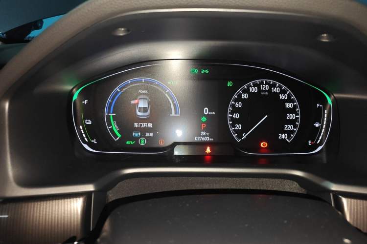 Used Honda Accord 2022 Xing·Hybrid 2.0L Phantom Night·Sharp Intelligence Edition Odometer Close Up