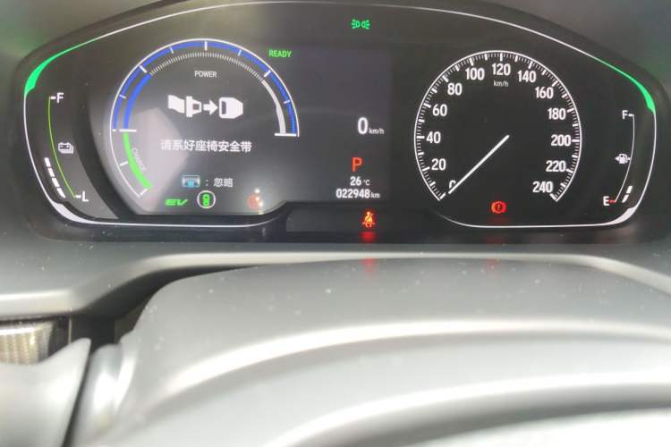Used Honda Accord 2022 Xing·Hybrid 2.0L Phantom Night·Sharp Intelligence Edition Odometer Close Up