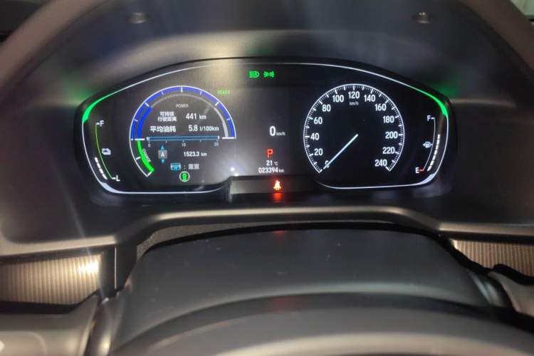 Used Honda Accord 2022 Xing·Hybrid 2.0L Phantom Night·Sharp Intelligence Edition Odometer Close Up