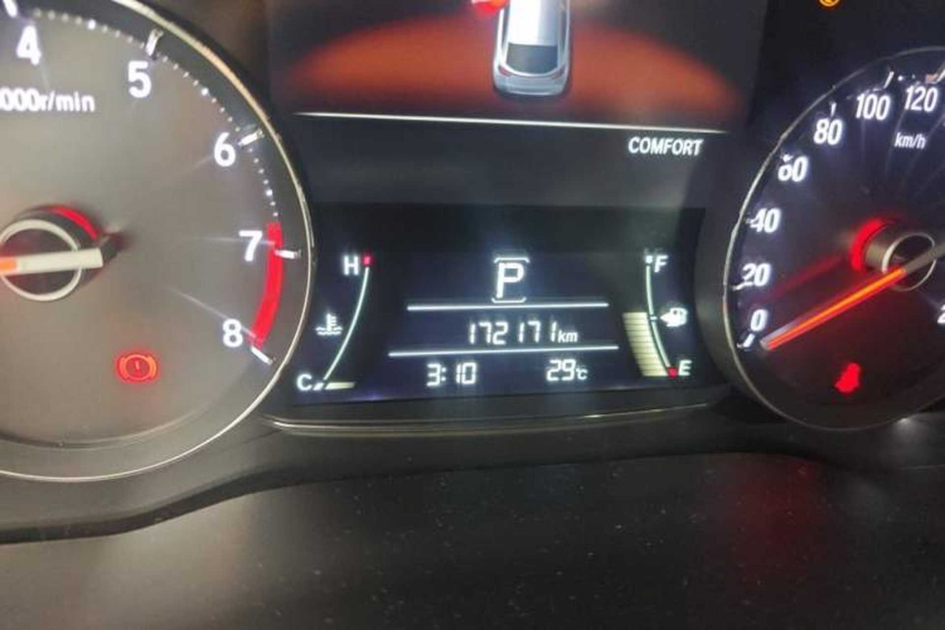 Used Honda Avancier 2017 370TURBO 2WD Luxury Edition Odometer Close Up