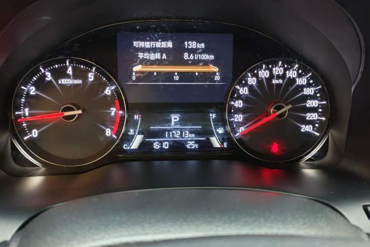 Used Honda Avancier 2019 240TURBO Two-Wheel Drive Elite Edition Odometer Close Up