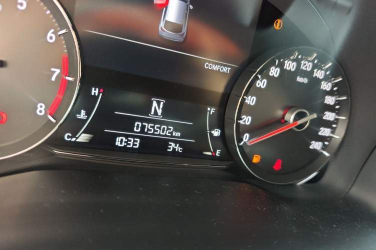 Used Honda Avancier 2020 240TURBO Two-Wheel Drive Comfort Edition Odometer Close Up