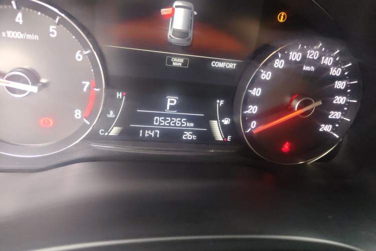 Used Honda Avancier 2020 370TURBO Two-Wheel Drive Luxury Edition Odometer Close Up