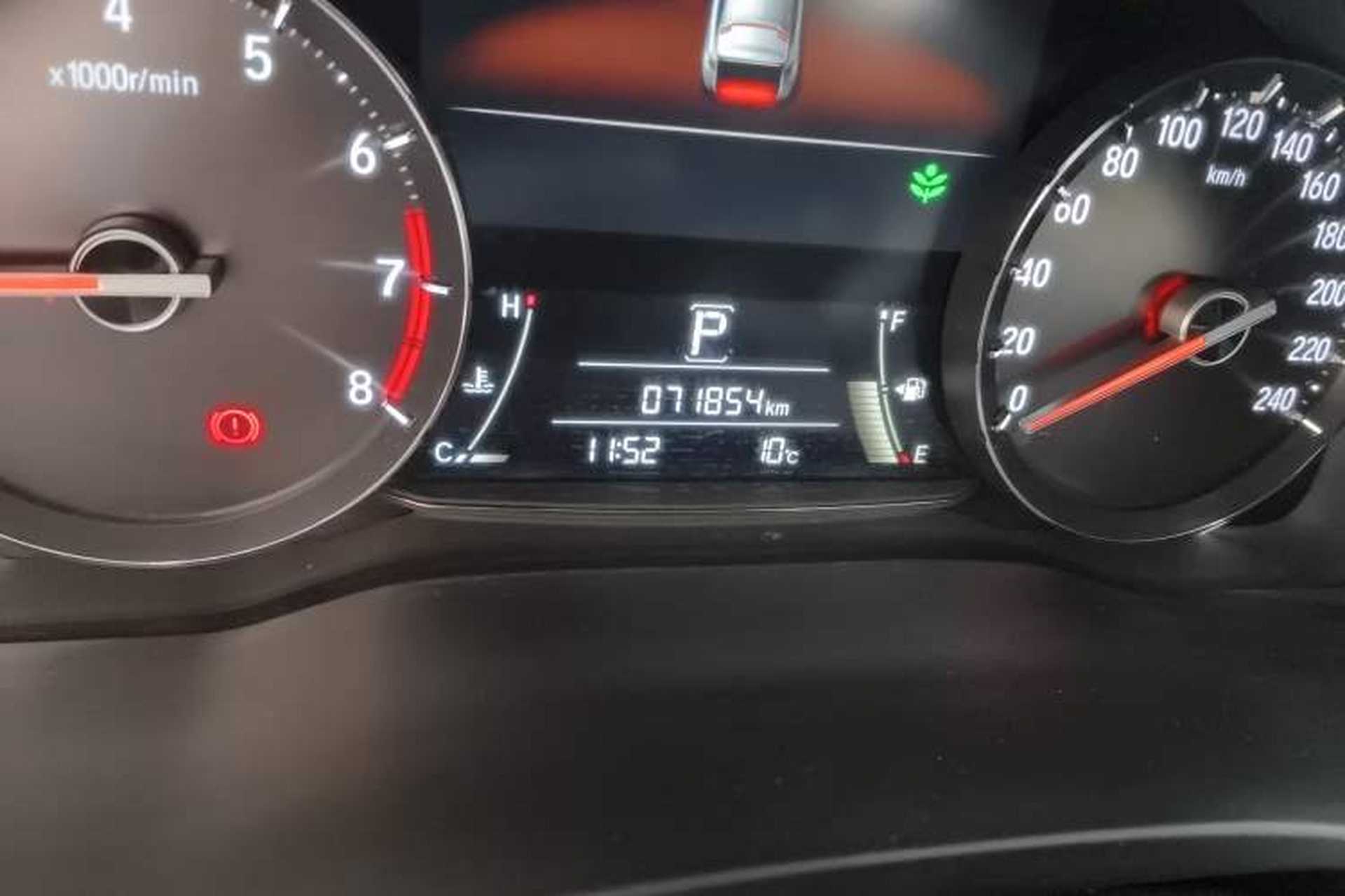 Used Honda Avancier 2020 240TURBO Two-Wheel Drive Premium Edition Odometer Close Up