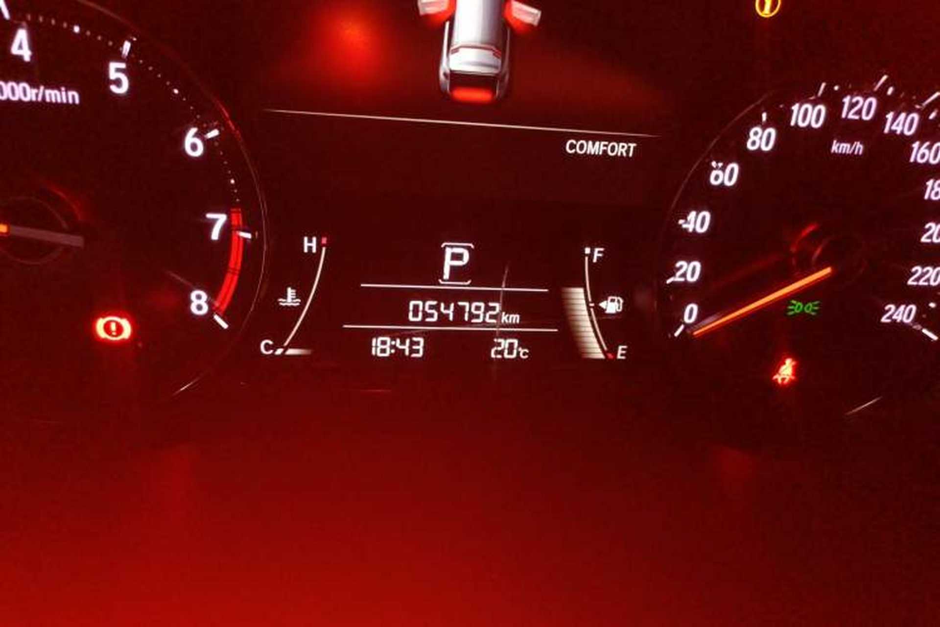 Used Honda Avancier 2020 370TURBO Two-Wheel Drive Luxury Edition Odometer Close Up