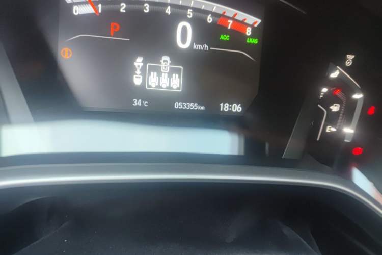 Used Honda Breeze 2020 240TURBO CVT Two-Wheel Drive Prestige Edition Odometer Close Up