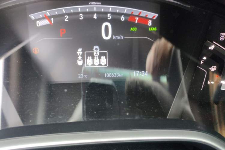 Used Honda Breeze 2021 240TURBO CVT Two-Wheel Drive Smart Enjoyment Version Odometer Close Up