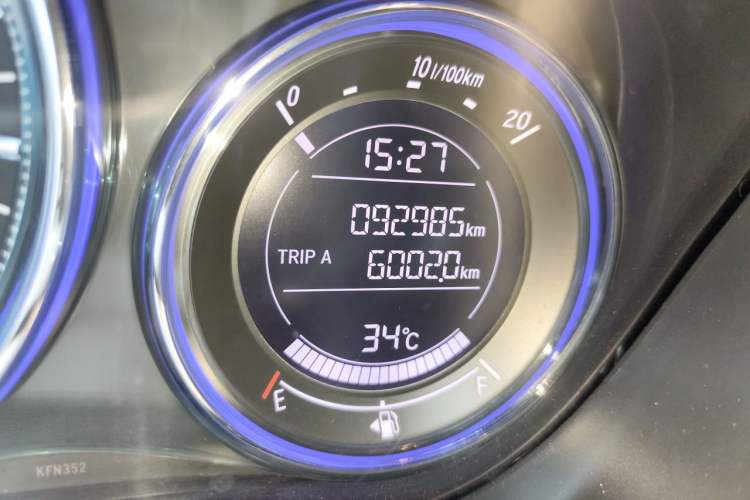Used Honda City 2017 1.5L CVT Elite Edition Odometer Close Up