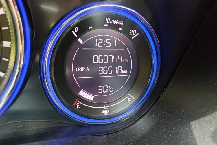 Used Honda City 2017 1.5L CVT Elite Edition Odometer Close Up
