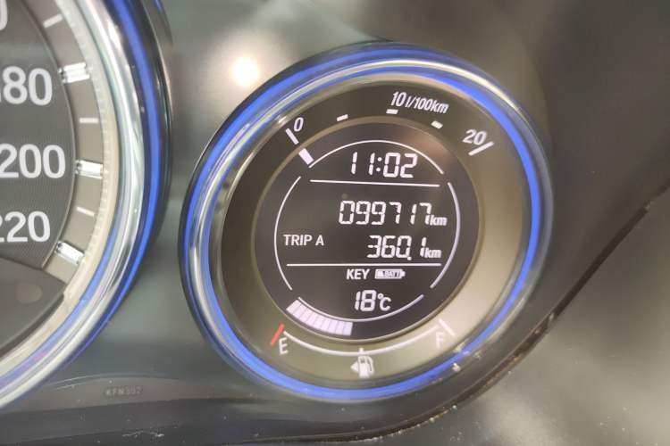Used Honda City 2017 1.5L CVT Elite Edition Odometer Close Up