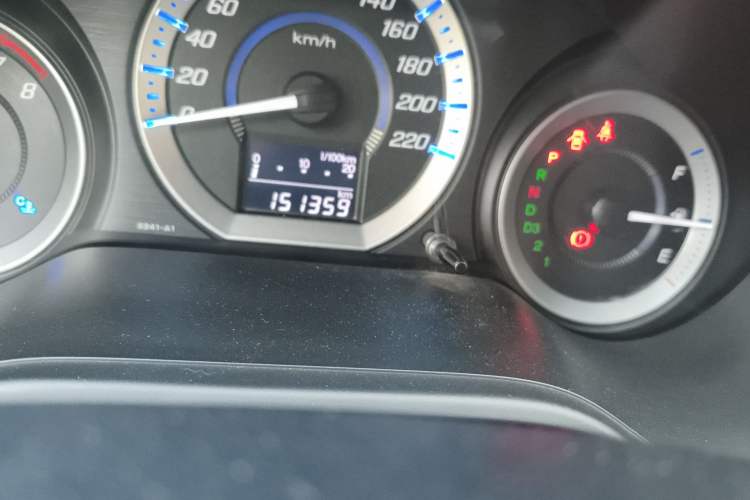 Used Honda City Classic 2012 1.5L Automatic Elite Edition Odometer Close Up