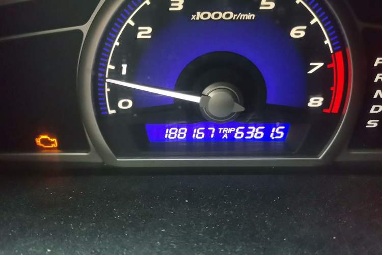 Used Honda Civic 2009 1.8L automatic prestige version Odometer Close Up