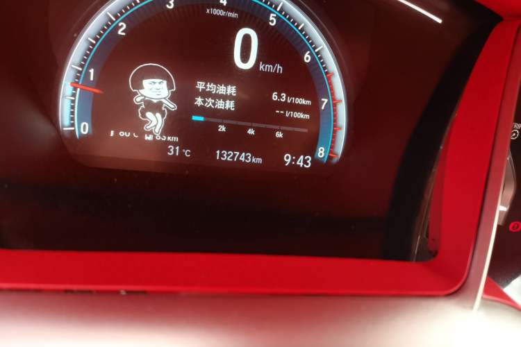 Used Honda Civic 2016 220TURBO CVT Luxury Edition Odometer Close Up