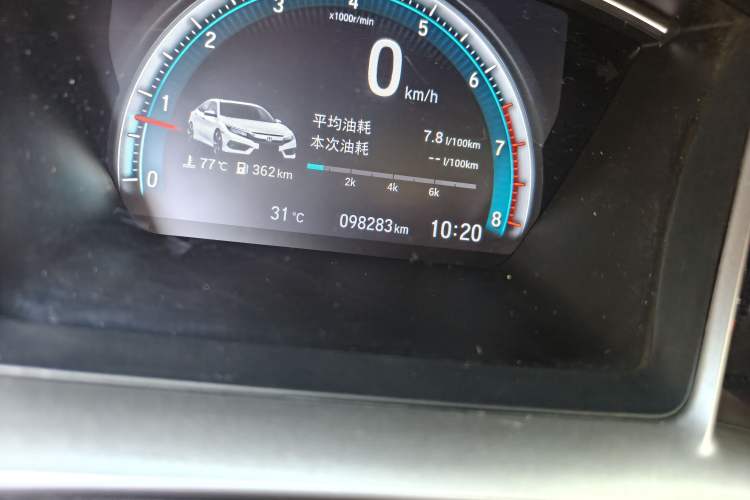 Used Honda Civic 2016 220TURBO CVT Luxury Edition Odometer Close Up